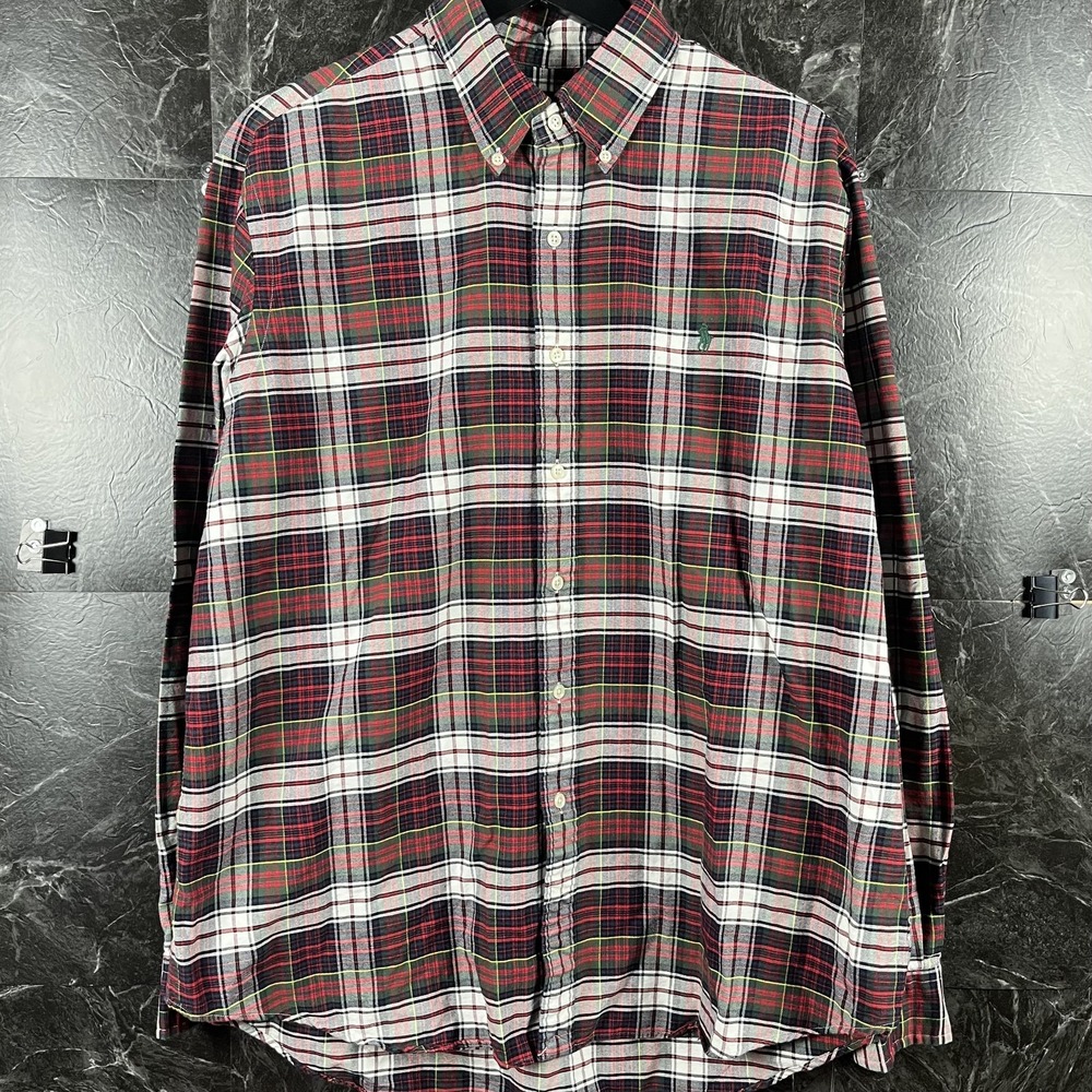 Polo Ralph Lauren Men's Red Plaid Flannel Button Shirt XL
